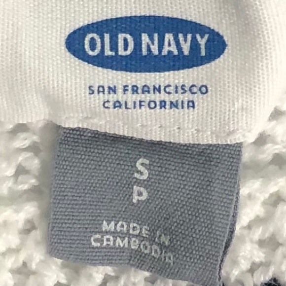 NWOT Old Navy Sweater Blue & White w/ Stripe Sz SP - Picture 6 of 9